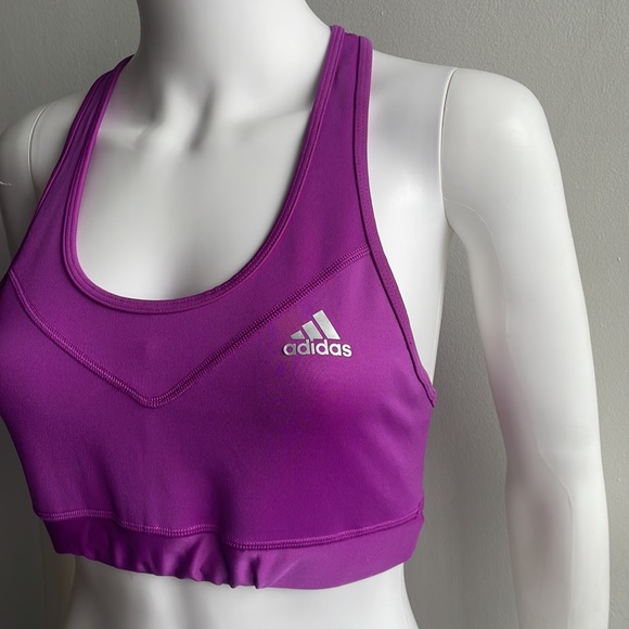 Purple Adidas Sports Bra Medium - Picture 2 of 6